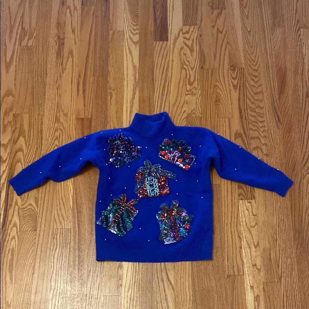 Marisa Christina Classics Blue Kids Sweater Size Large